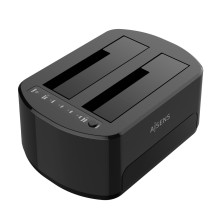 Estacion De Docking Aisens De Doble Bahia Asds-D03B Sata 2.5/3.5 A Usb 3.0/3.1 Gen1 Clone Negra