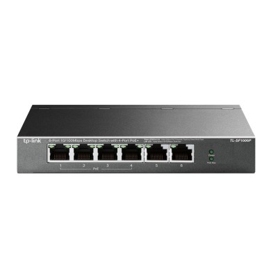 Switch Tp-Link Tl-Sf1006P No Administrado Fast Ethernet 10/100 Energía Sobre Ethernet Poe Negro