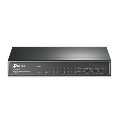Switch Tp-Link Tl-Sf1009P No Administrado Fast Ethernet 10/100 Energía Sobre Ethernet Poe Negro