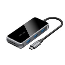 Docking Usb Tipo-C Vention Tfmhb/ 1Xhdmi/ 3Xusb/ 1X Pd/ 1Xlector Tarjetas Sd Y Microsd/ Gris