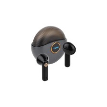 Auriculares Tooq Snail Inalámbricos + Micrófono Bluetooth Con Estuche De Carga Gris/Negros