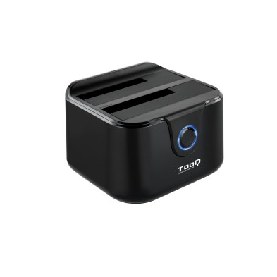 Base De Conexión Para Disco Duro Tooq Dock Station Sata 2.5/3.5 A Usb 3.0 Clone Otb Negro