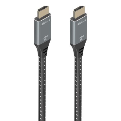 Cable Hdmi Aisens V2.1 Ultra Alta Velocidad / Hec 8K@60Hz 48Gbps A/M-A/M Gris/Negro 7.0M