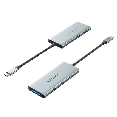 Docking Usb Tipo-C Vention Tophb/ 1Xhdmi/ 3Xusb/ 1Xlector Tarjetas Sd Y Microsd/ Gris