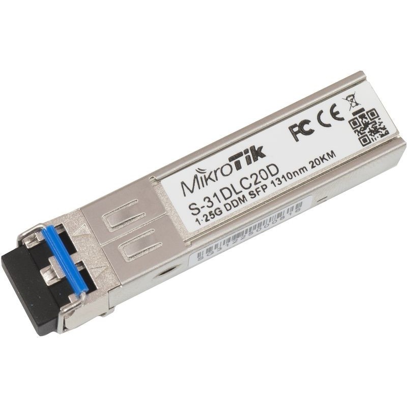 Modulo Sfp Transceptor De Fibra Óptica Mikrotik S-31Dlc20D 1250 Mbit/S Sfp 1310 Nm
