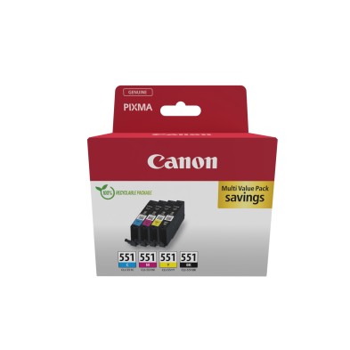 Cartucho De Tinta Canon 6509B016 4 Piezas Original Negro Cian Magenta Amarillo