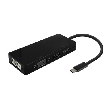 Conversor Aisens Usb-C A Dp/Dvi/Hdmi/Vga Usb-C/M-Dp/H-Dvi/H-Hdmi/H-Vga/H Negr