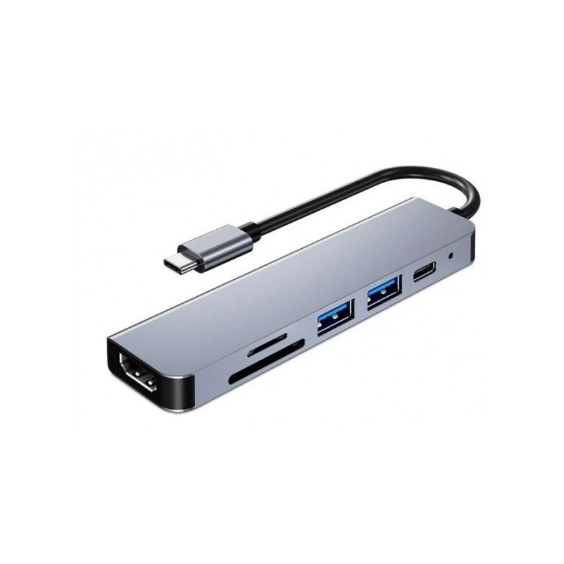 Hub De Interfaz 3Go Hub3Ucrh4K Usb 3.2 Gen 1 3.1 Gen 1 Type-C 5000 Mbit/S Gris