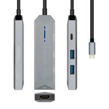 Estacion De Docking Aisens Usb-C 4 En 1 Usb-C A 1Xhdmi 2Xusb 1Xpd Gris