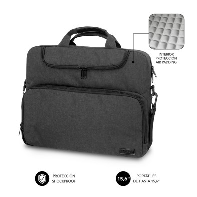 Maletín Para Portatil Subblim Air Padding Laptop Bag 15 6" Gris Oscuro