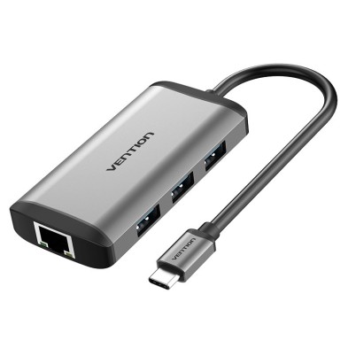 Docking Usb Tipo-C Vention Cnchb/ 1Xhdmi/ 3Xusb/ 1X Pd/ 1Xrj45/ Gris