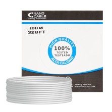 Bobina De Cable De Red Nanocable Rj45 Cat.5E Utp Rigido Awg24 100 M