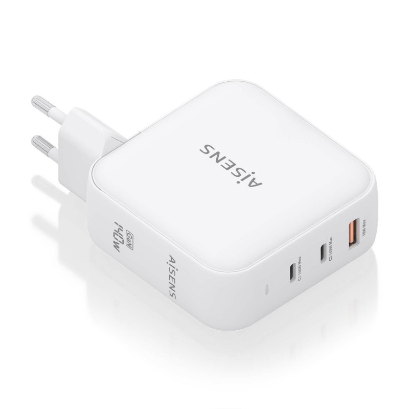 Cargador Aisens Gan 140W 2Xusb-C Pd3.1 Qc4.0 1Xusb-A Qc3.0 Blanco