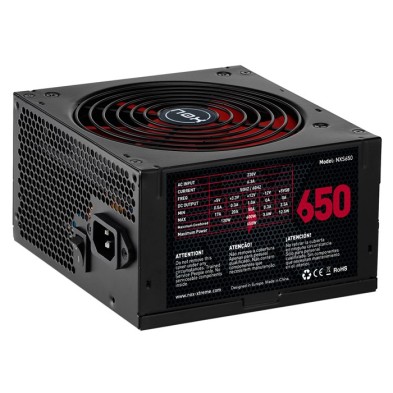 Fuente De Alimentación Nox Nxs650 650 W 20+4 Pin Atx Negro Rojo