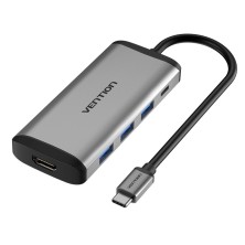 Docking Usb Tipo-C Vention Cnbhb/ 1Xhdmi/ 3Xusb/ 1X Pd/ Gris