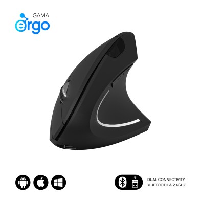 Ratón Subblim Glide Vertical Ergo Dual Mouse Battery Black