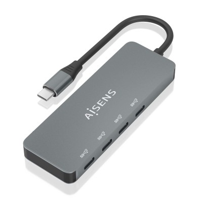 Hub Aisens Usb 3.2 Gen2 10G Usb-C Usb-C/M-4Xusb-C/H Gri