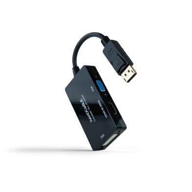 Conversor Nanocable Displayport A Hdmi/Dvi/Vga Negro