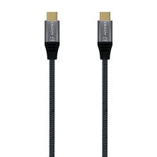 Cable Aisens – Usb 3.2 Gen2X2 Aluminum Cable 20Gbps 8K@30Hz 5A 100W E-Mark Type Usb-C/M-Usb-C/M Grey 1.5 M