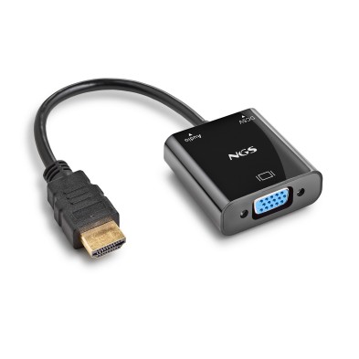 Adaptador Hdmi A Svga Ngs Chamaleon 015 M Hdmi Tipo A Estándar Vga D-Sub + 3.5Mm + Micro-Usb Type B Negro