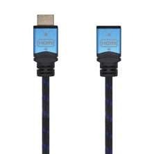 Cable Hdmi Aisens V2.0 Prolongador Premium Alta Velocidad / Hec 4K@60Hz 18Gbps A/M-A/H Negro/Azul 2.0M