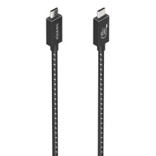 Cable Usb Aisens Gen3X2 Aluminio 40Gbps 8K@60Hz 5A 48V 240W E-Mark Tipo Usb-C/M-Usb-C/M Negro 0.5M