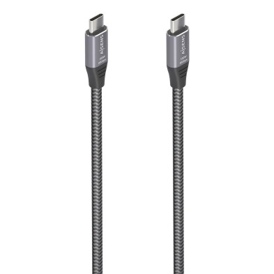 Cable Usb Aisens 3.2 Gen2X2 Aluminio 20Gbps 8K@30Hz 5A 100W E-Mark Tipo Usb-C/M-Usb-C/M Gris 3.0M