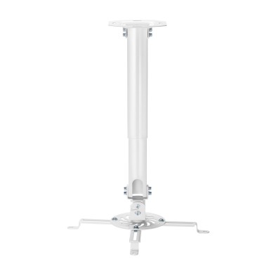 Soporte Para Proyector Aisens Universal Giratorio Inclinable Y Extensible De Techo 13.5Kg Blanco