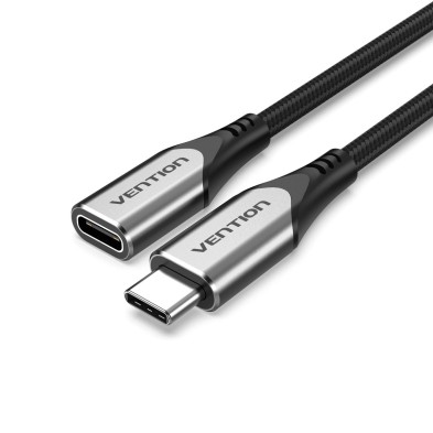 Cable Vention Alargador Usb 3.1 Tipo-C Tabhf/ Usb Tipo-C Macho - Usb Tipo-C Hembra/ 1M/ Gris