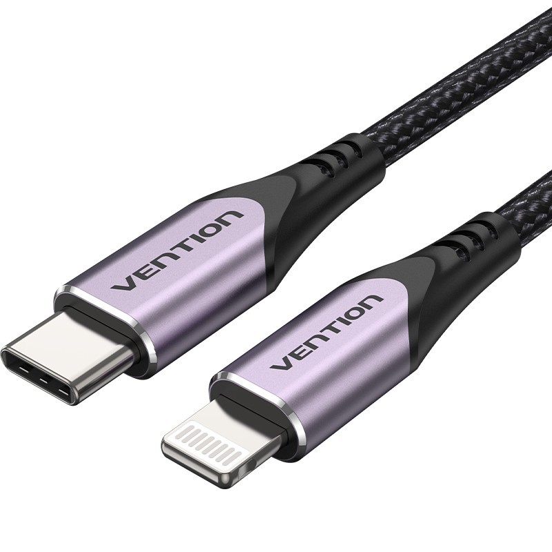 Cable Vention Usb 2.0 Tipo-C Lightning Tacvf/ Usb Tipo-C Macho - Lightning Macho/ 1M/ Morado