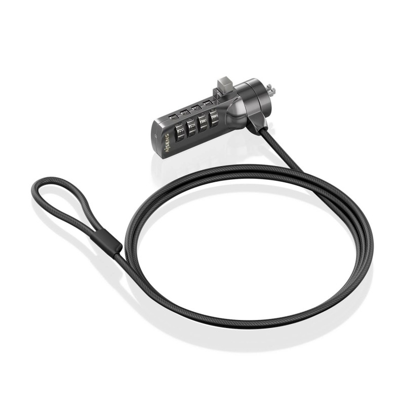 Cable De Seguridad Aisens Con Cerradura De Combinación Para Ordenador Monitor Portátil 1.5M