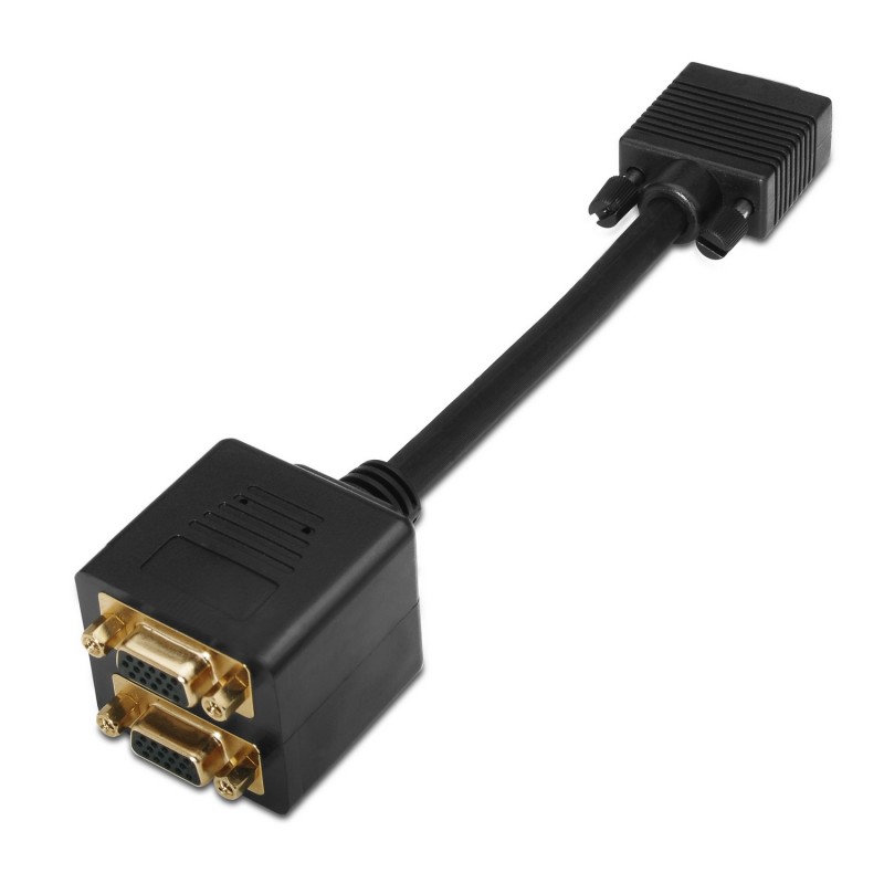 Duplicador Aisens A113-0080 Cambiador De Género Para Cable D-Sub Hdb15 2X D-Sub Hdb15 Negro