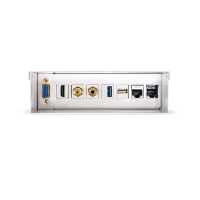 Caja De Conexiones Multimedia Nanocable Vga+Hdmi+Jack3.5+Rca+2Xusb+2Xrj45 De Pared Blanco