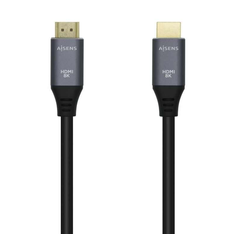 Cable Hdmi Aisens V2.1 Ultra Alta Velocidad / Hec 8K@60Hz 48Gbps A/M-A/M Gris/Negro 2.0M