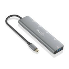 Hub Aisens Usb 3.2 Gen1 5G Usb-C Usb-C/M-1Xusb-C Pd100W/H-1Xusb-C/H-3Xusb-A/H Gris 15Cm