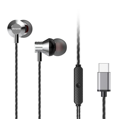 Auriculares Aiwa Estm-50Usb-C Alámbrico Dentro De Oído Llamadas/Música Usb Tipo C Plata