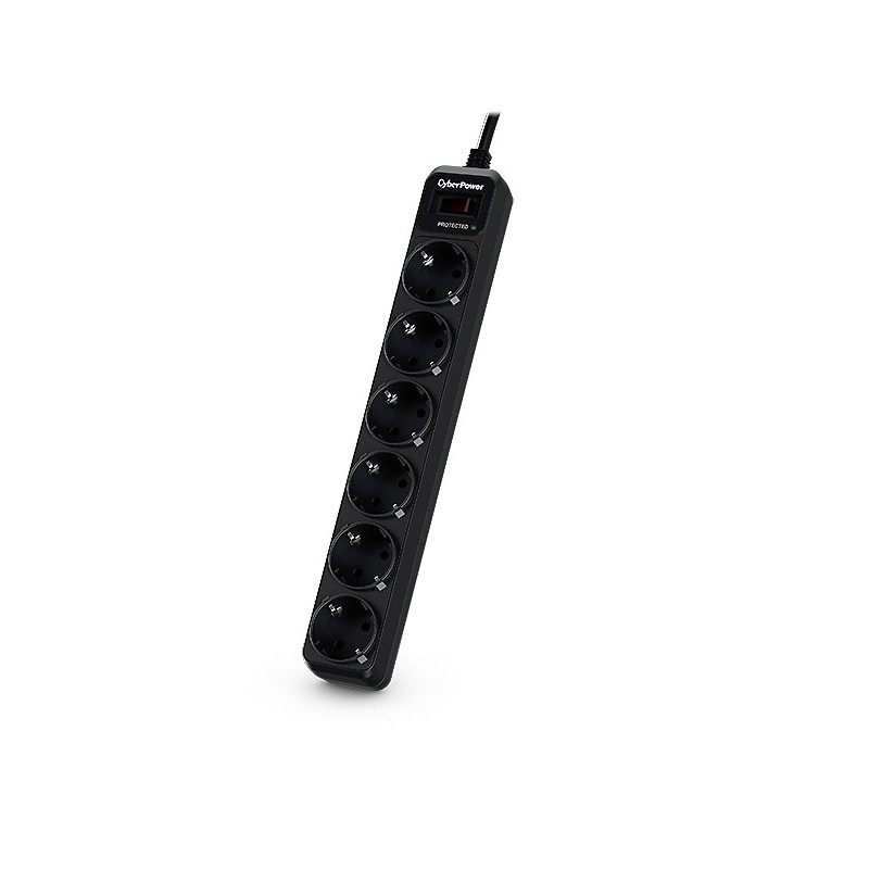 Regleta Cyberpower B0620Sc0-De Limitador De Tensión Negro 6 Salidas Ac 200 - 250 V 18 M