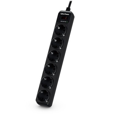 Regleta Cyberpower B0620Sc0-De Limitador De Tensión Negro 6 Salidas Ac 200 - 250 V 18 M