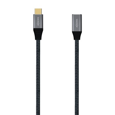 Cable Usb Aisens 3.2 Gen2X2 Aluminio 20Gbps 5A 100W Tipo Usb-C/M-Usb-C/H Gris 1.0M