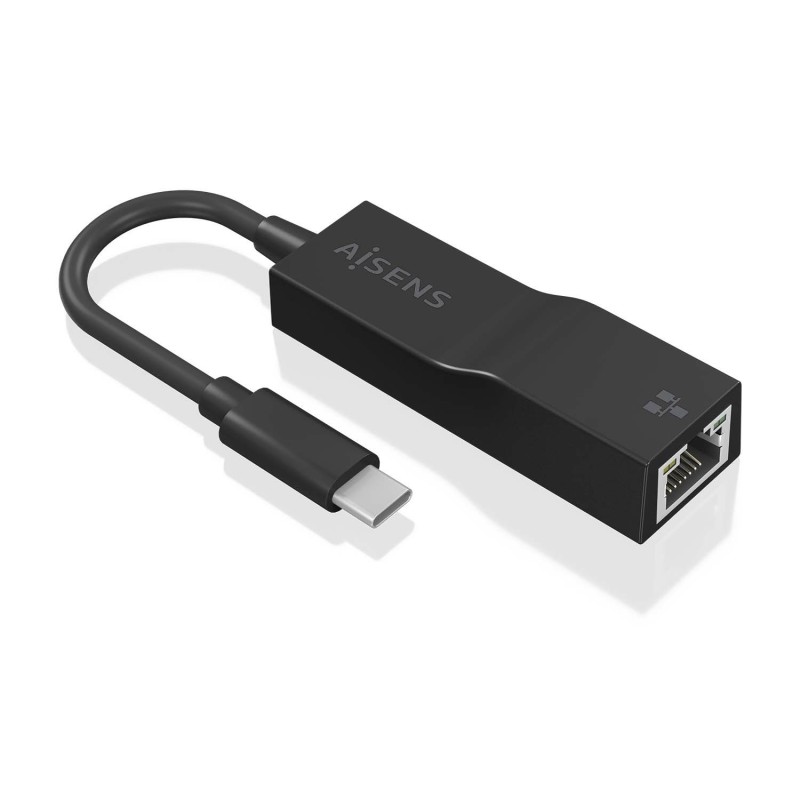 Conversor Aisens Usb3.1 Gen1 Usb-C A Ethernet Gigabit 10/100/1000 Mbps Negro 11 Cm