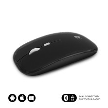 Ratón Subblim Óptico Inalámbrico 2.4G Y Bluetooth Dual Flat Mouse Recargable Negro