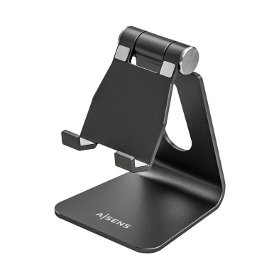 Soporte Para Movil / Tablet Aisens De Sobremesa Tamaño M Ajustable 1 Pivote Negro