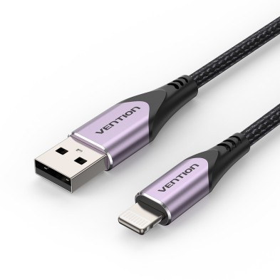 Cable Vention Usb 2.0 Lightning Labvf/ Usb Macho - Lightning Macho/ 1M/ Morado