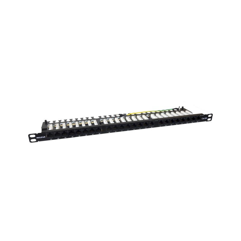 Panel De Transferencia Phasak 19" 24P Slim Cat.6A Utp Rj45 Dual 0.5U - Pu 4811