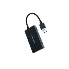 Hub Nanocable Usb 3.0 Con 4 Puertos De Usb 3.0 Usb-A/M-Usb 3.0/H Negro 15 Cm