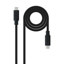 Cable Nanocable Usb 3.1 Gen2 10Gbps 5A 4K/60Hz Usb-C/M-Usb-C/M Negro 1.5 M