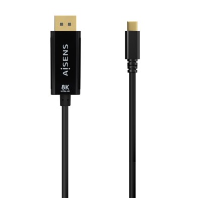 Cable Conversor Aisens Usb-C A Displayport 8K@60Hz Usb-C/M-Dp/M Negro 0.8M