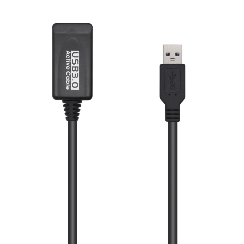 Cable Usb Aisens 3.0 Prolongador Con Amplificador Tipo A/M-A/H Negro 5.0M