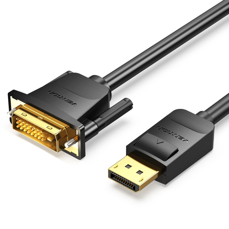 Cable Vention Conversor Hafbg/ Displayport Macho - Dvi Macho/ 1.5M/ Negro