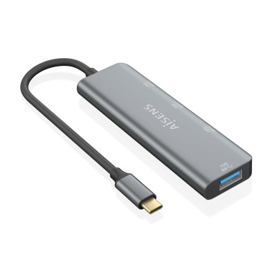 Hub Aisens Usb 3.2 Gen2 10G Usb-C Usb-C/M-1Xusb-C/H-3Xusb-A/H Gris 15 Cm
